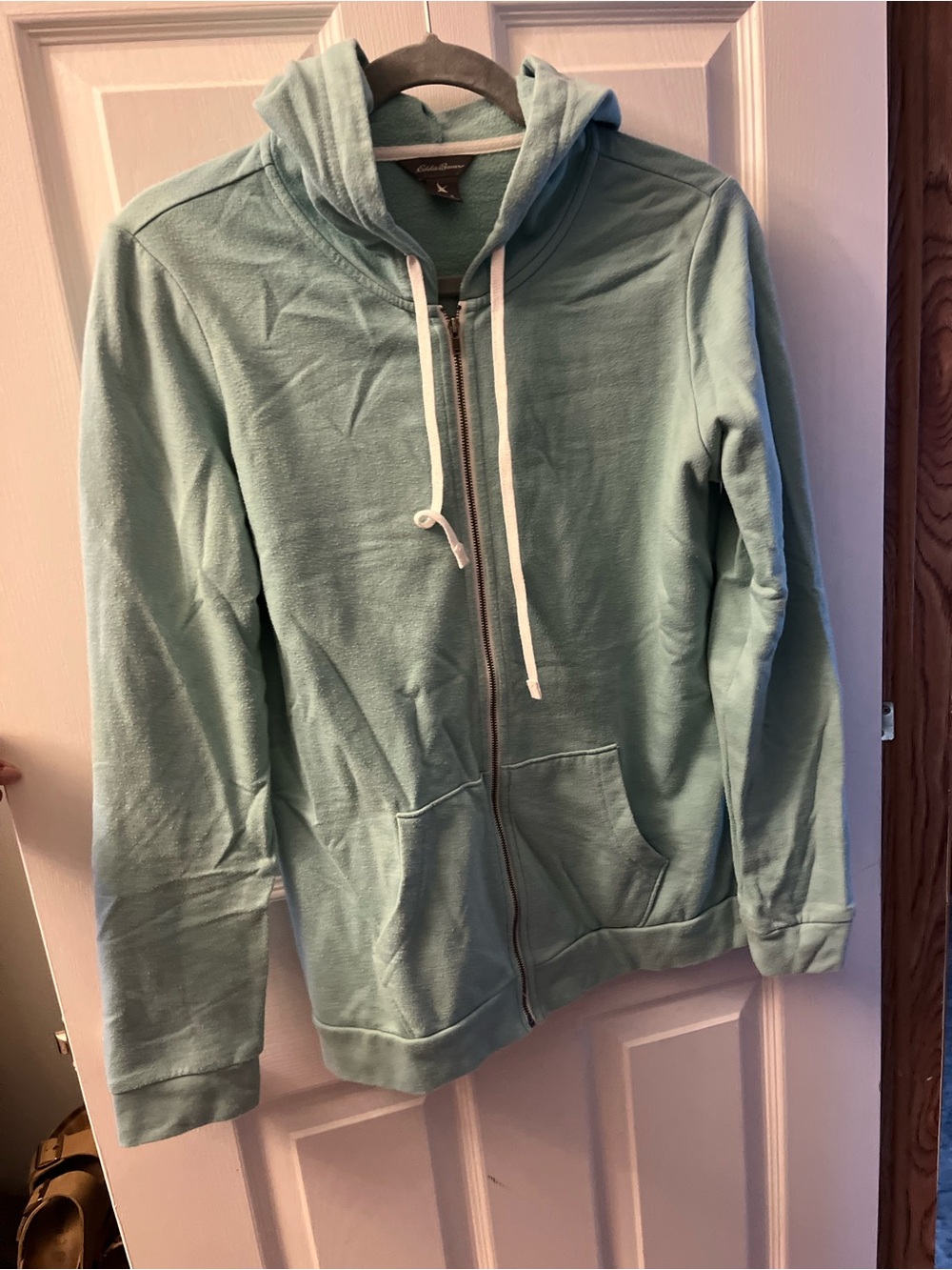 Eddie Bauer Light Teal Zip-Up Hoodie Jacket